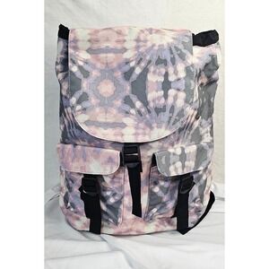 NWT Art Class Tie Dye Kaleidoscope Backpack multi Drawstring Buckle Flap